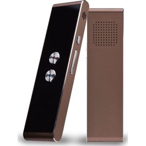 Portable Smart Voice Translator Upgrade Version for Learning Travel Business Meeting 3 in 1 voice Text Photo Language Translator(brown)