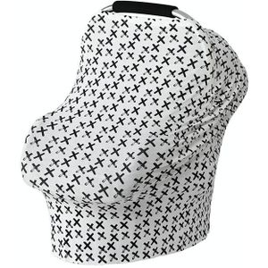Multifunctional Cotton Nursing Towel Safety Seat Cushion Stroller Cover(Pair Cross)