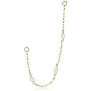 S925 Sterling Silver Silver Shell Beads Chain Women Earrings