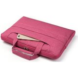 Portable One Shoulder Handheld Zipper Laptop Bag  For 11.6 inch and Below Macbook  Samsung  Lenovo  Sony  DELL Alienware  CHUWI  ASUS  HP (Magenta)