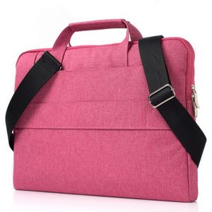 Portable One Shoulder Handheld Zipper Laptop Bag  For 11.6 inch and Below Macbook  Samsung  Lenovo  Sony  DELL Alienware  CHUWI  ASUS  HP (Magenta)