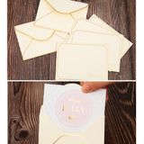 100 PCS Valentines Day Bronzing Greeting Card Flower Shop Birthday Thank You Card(Best Wishes To Uou)