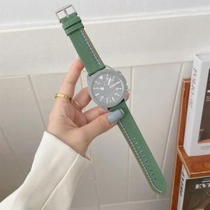 20mm For Samsung / Huawei Smart Watch Universal Three Lines Canvas Replacement Strap Watchband(Green)