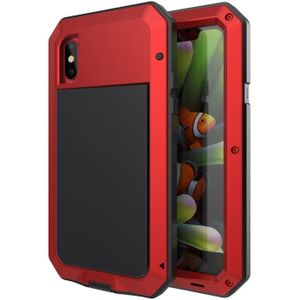 Metal Shockproof Waterproof Protective Case for iPhone X (Red)