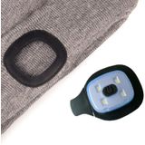 Unisex Warm Winter Polyacrylonitrile Knit Hat Adult Head Cap with 4 LED Lights(Purple)