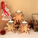 6 PCS  Wooden Christmas Small Candle Holder Christmas Ornament