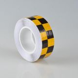 PVC Lattice Reflective Belt Generic Film Traffic Safety Facilities Anti-Collision Warning Stickers(Black Dreen)