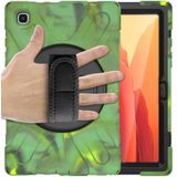 For Samsung Galaxy Tab A7 10.4 2020 T500 / T505 Shockproof Colorful Silicone + PC Protective Case with Holder & Shoulder Strap & Hand Strap & Screen Protector(Camouflage)