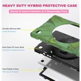 For Samsung Galaxy Tab A7 10.4 2020 T500 / T505 Shockproof Colorful Silicone + PC Protective Case with Holder & Shoulder Strap & Hand Strap & Screen Protector(Camouflage)