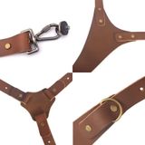 Quick Release Anti-Slip Shoulder Genuine Leather Harness Camera Strap with Metal Hook for SLR / DSLR Cameras (Right Shoulder)