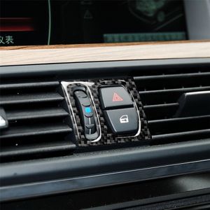 5 PCS Carbon Fiber Car Air Outlet Decorative Sticker for BMW 5 Series F10 2011-2017