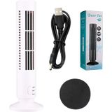 Tower Type USB Electric Fan Leafless Air-conditioning Fan (White)