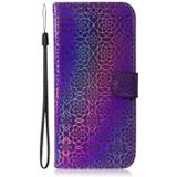 For Huawei Enjoy 7S / Honor 9 Lite Solid Color Colorful Magnetic Buckle Horizontal Flip PU Leather Case with Holder & Card Slots & Wallet & Lanyard(Purple)