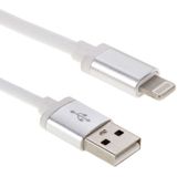 25cm Net Style Metal Head 8 Pin to USB Data / Charger Cable  For iPhone X / iPhone 8 & 8 Plus / iPhone 7 & 7 Plus / iPhone 6 & 6s & 6 Plus & 6s Plus / iPhone 5 & 5S & SE & 5C / iPad(White)