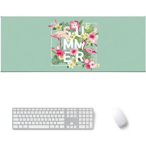 900x400x5mm Office Learning Rubber Mouse Pad Table Mat(2 Flamingo)