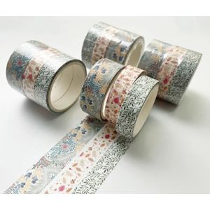 3 Sets / 9 Rolls 4585 3M Papier Bronzing Hand Account Tape Set (Flower Leaves)