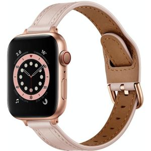 Dames Starry Sky Style Lederen Vervanging Strap Horlogeband voor Apple Watch Series 6 & SE & 5 & 4 44mm / 3 & 2 & 1 42mm (Pink Sand)