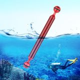 PULUZ  9 inch 22.8cm Length 20.8mm Diameter Dual Balls Carbon Fiber Floating Arm  Ball Diameter: 25mm(Red)