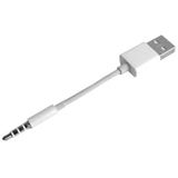 USB to 3.5mm Jack Data Sync & Charge Cable for iPod shuffle 1st /2nd /3rd /4th /5th /6th Generation  Length: 10cm(White)