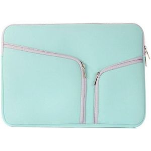 Double Pocket Zip Handbag Laptop Bag for Macbook Pro 15 inch(Green)