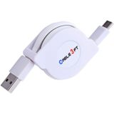 1m 2A 110 Copper Core Wires Retractable USB-C / Type-C to USB Data Sync Charging Cable  For Galaxy S8 & S8 + / LG G6 / Huawei P10 & P10 Plus / Xiaomi Mi6 & Max 2 and other Smartphones(White)