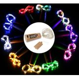 10 PCS LED Wine Bottle Cork Copper Wire String Light IP44 Waterproof Holiday Decoration Lamp  Style:2m 20LEDs(Green Light)