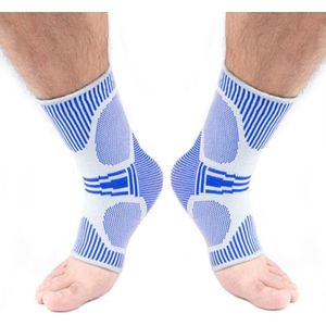 A Pair Sports Ankle Support Breathable Pressure Anti-Sprain Protection Ankle Sleeve Basketball Football Mountaineering Fitness Protective Gear  Specification: XL(Light Gray)