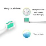 USB Wireless Charge Sonic Electric Toothbrush Adult Oral Hygiene Rechargeable Ultrasonic Tooth Brush with 4 Brush Heads (Green)