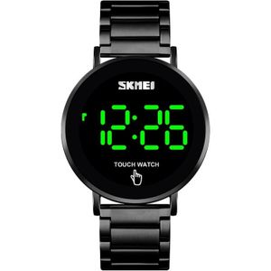 SKMEI 1550 Simple and Stylish LED Touch Screen Men  Watch Waterproof Stainless Steel With Electronic Watch(Black)