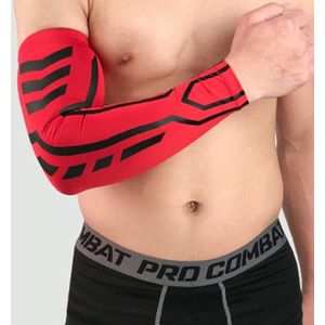 A Pair Sports Wrist Guard Arm Sleeve Outdoor Basketball Badminton Fitness Running Sports Protective Gear  Specification:  M (Red)