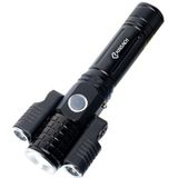 KS-738 USB Charging Waterproof T6+XPE Zoomable LED Flashlight with 4-Modes & 18650 lithium battery