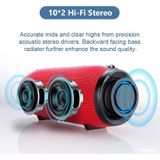 T&G TG125 Portable Column Speaker 20W Bluetooth Speaker Music Player Speakers Box with FM Radio Aux TF Subwoofer Bass Speaker(Red)