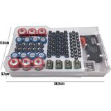 JK-19070823 Battery Storage Box With Battery Capacity Tester(white)