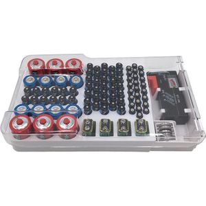 JK-19070823 Battery Storage Box With Battery Capacity Tester(white)