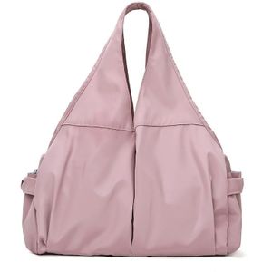 Female Dry And Wet Separation Sports Gym Bag Handbag Duffel Bag Short Distance Light Swimming Bag(Light Pink )