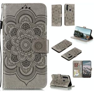 For Motorola Moto G Stylus Mandala Embossing Pattern Horizontal Flip PU Leather Case with Holder & Card Slots & Walle & Lanyard(Gray)