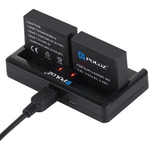 PULUZ 2-channel Charger for GoPro HERO4 /3+ /3 (AHDBT-301/201  AHDBT-401)(Black)