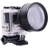 6 in 1 58mm Close-Up Lens Filter Macro Lens Filter + Filter Adapter Ring for GoPro HERO3