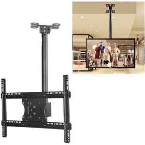 32-65 inch Universal Height & Angle Adjustable Single Screen TV Wall-mounted Ceiling Dual-use Bracket  Retractable Range: 0.5-3m