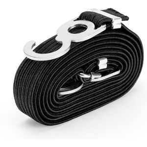 2 stks Motorfiets Fiets Trunk Bundel Tape Pull Goods Straps Elastische Touw Rubber Band Bagage Touw  Kleur: 2m (Zwart)