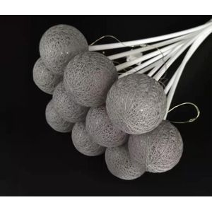 2 PCS Bouquet Cotton Ball Lights Starry Sky Ball Lights Flowers Decoration Packaging Materials(Gray)