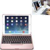 F611 Detachable Colorful Backlight Aluminum Backplane Wireless Bluetooth Keyboard Protective Case for iPad Air 2 / 9.7 (2018) / 9.7 inch (2017) / Air / Pro 9.7 inch (Rose Gold)