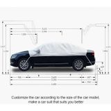 Car Half-cover Car Clothing Sunscreen Heat Insulation Sun Nisor  Aluminum Foil Size: 4.7x1.8x1.5m