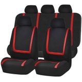 Universal Car Seat Cover Polyester Fabric Automobile Seat Covers Car Seat Cover Vehicle Seat Protector Interior Accessories 9pcs Set Red