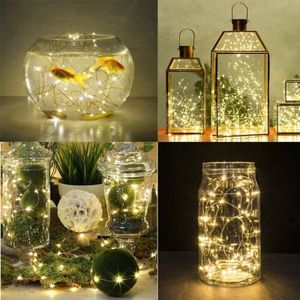 6 PCS Waterproof Warm White Light Copper Wire Starry String Light  20 LEDs 2700-2900K Rope Fairy Light For Party / Holiday  Length: 2m  DC 6V