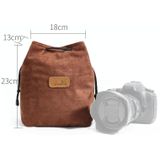 S.C.COTTON Liner Shockproof Digital Protection Portable SLR Lens Bag Micro Single Camera Bag Square Brown L