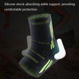 2 PCS Anti-Sprain Silicone Ankle Support Basketball Football Hiking Fitness Sports Protective Gear  Size: M (Black Gray)