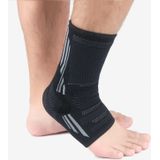 2 PCS Anti-Sprain Silicone Ankle Support Basketball Football Hiking Fitness Sports Protective Gear  Size: M (Black Gray)