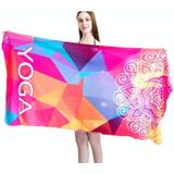 Sports Fitness Swimming Bath Towel Printed Double-Sided Velvet Absorbent Quick-Drying Beach Towel  Size: 155x80cm (Soft Vientiane)