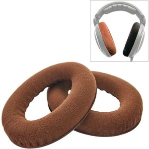 2 PCS For Sennheiser HD515 / HD555 / HD595 / HD598 / HD558 / PC360 Flannel Earphone Cushion Cover Earmuffs Replacement Earpads with Tone Tuning Cotton (Brown)